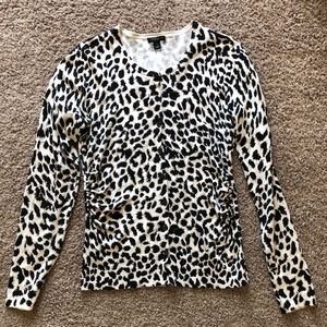 Ann Taylor Leopard Print Cardigan Size Small
